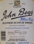 John Begg - Blue Cap Old Scotch Whisky (1750)