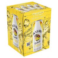 Malibu - Splash Pineapple & Coconut (4 pack 12oz cans) (4 pack 12oz cans)