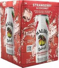 Malibu - Splash Strawberry & Coconut (4 pack 12oz cans) (4 pack 12oz cans)